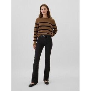 GAP Women's Mid Rise Baby Boot Jeans-Black Wash-Size 12/31 Regular